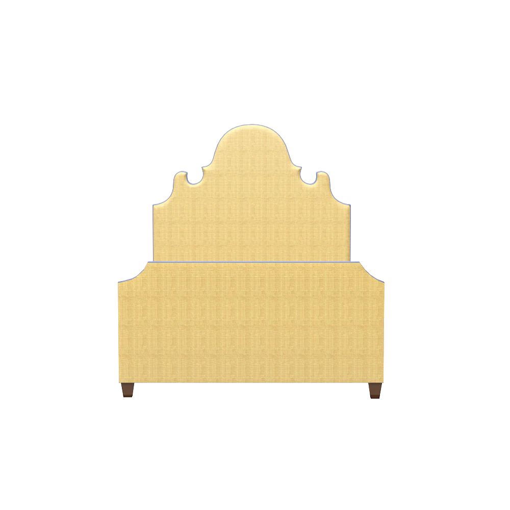 Charleston Platform Bed with Footboard - Natural Raffia - Image 3