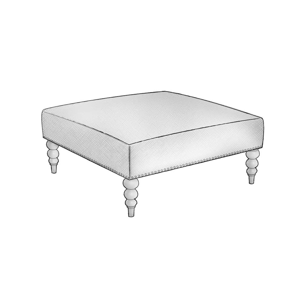 Chatham Ottoman in Natural Raffia - Image 2