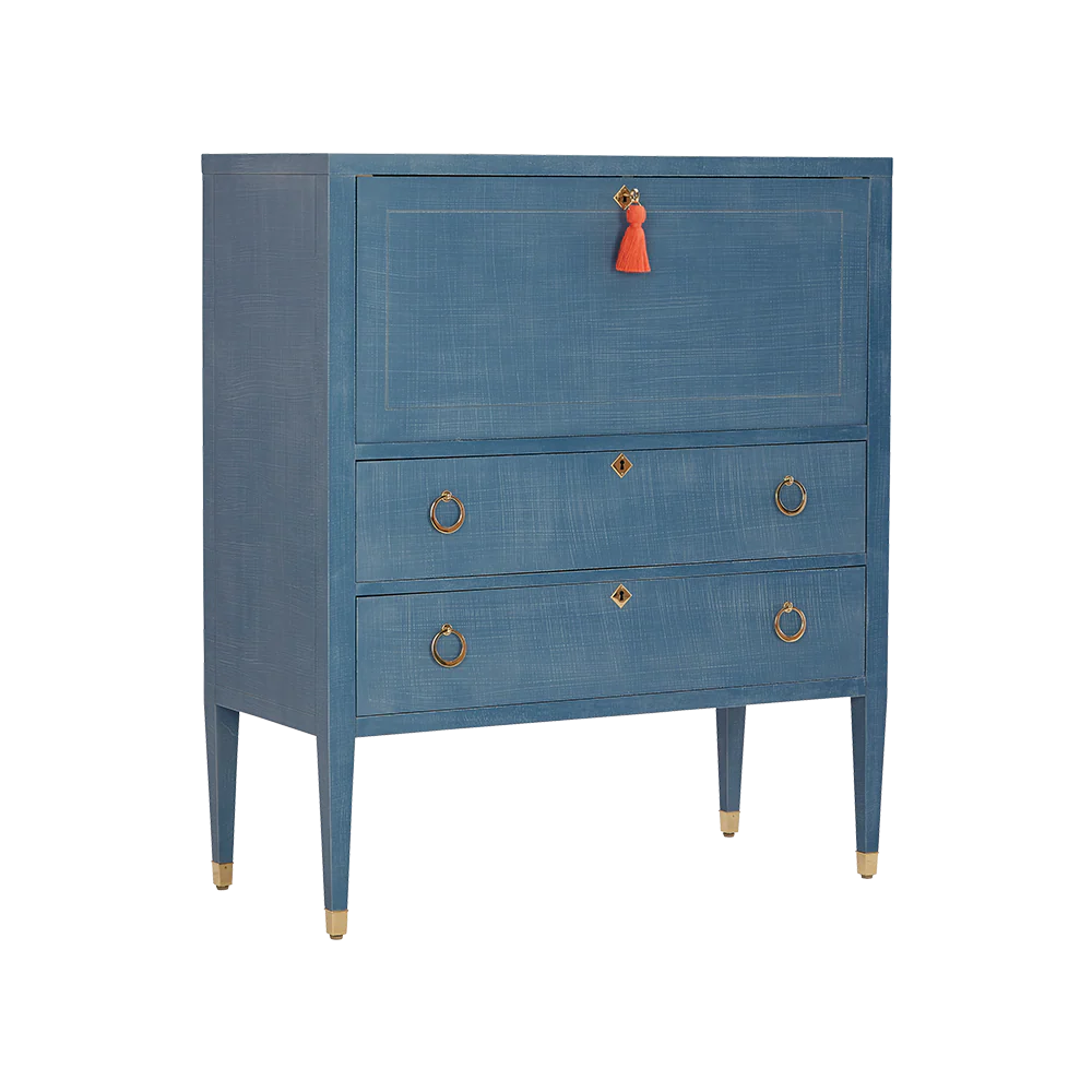 Easton Secretary Desk: Denim Blue Finish - Image 3