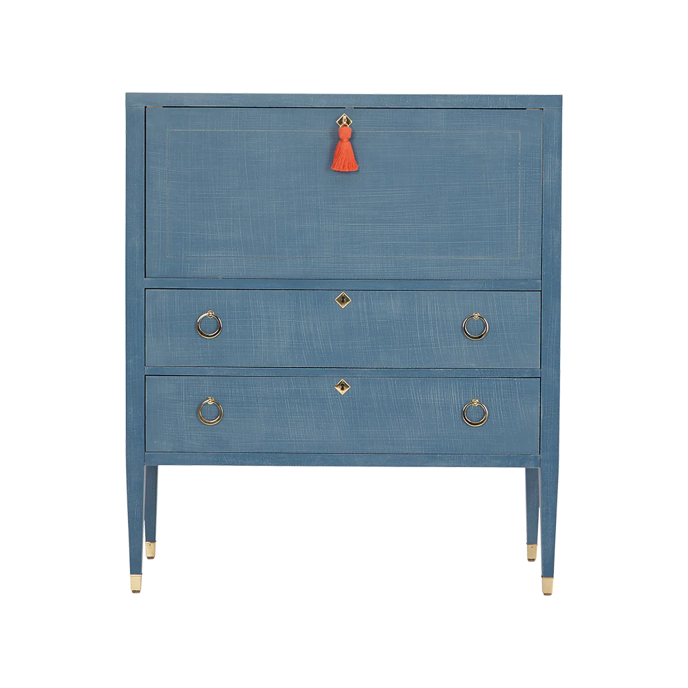 Easton Secretary Desk: Denim Blue Finish - Image 4