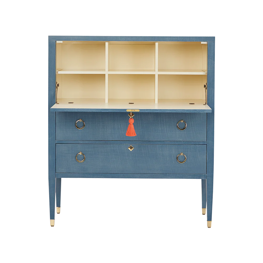 Easton Secretary Desk: Denim Blue Finish - Image 5