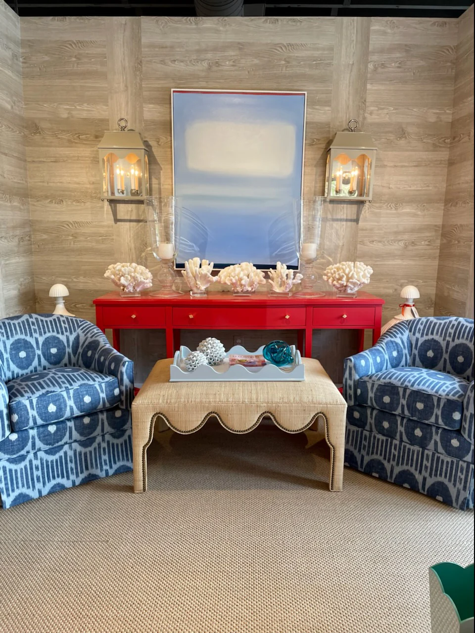 Hobe Sound Ottoman in Natural Raffia - Image 2
