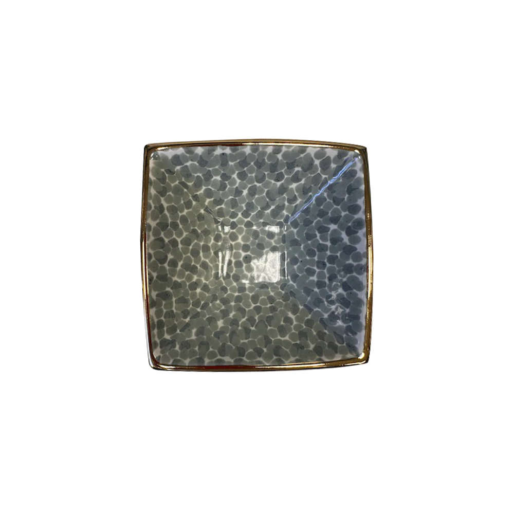 Paul Schneider Medium Square Dappled Green Bowl