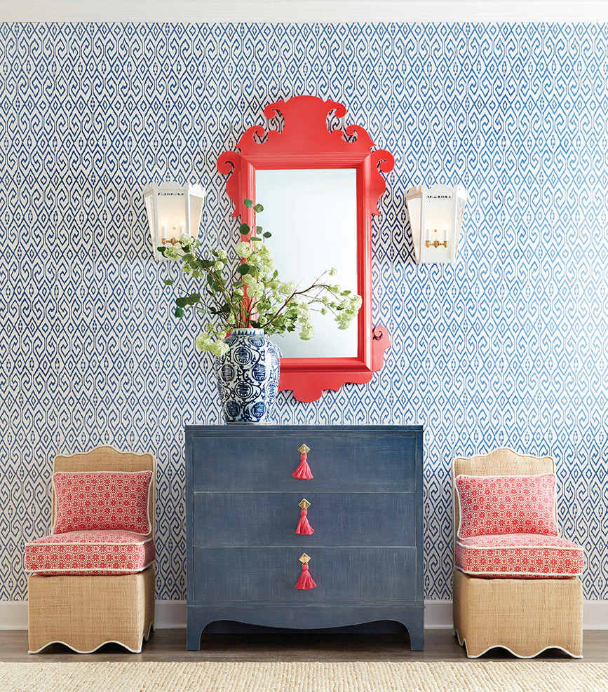 Raffia Scallop Slipper Chair - Image 2