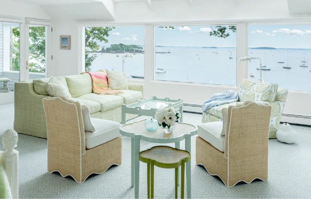 Raffia Scallop Slipper Chair - Image 4
