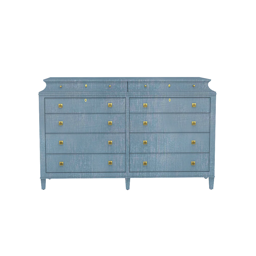 Rowayton Double Chest in Denim Blue Finish