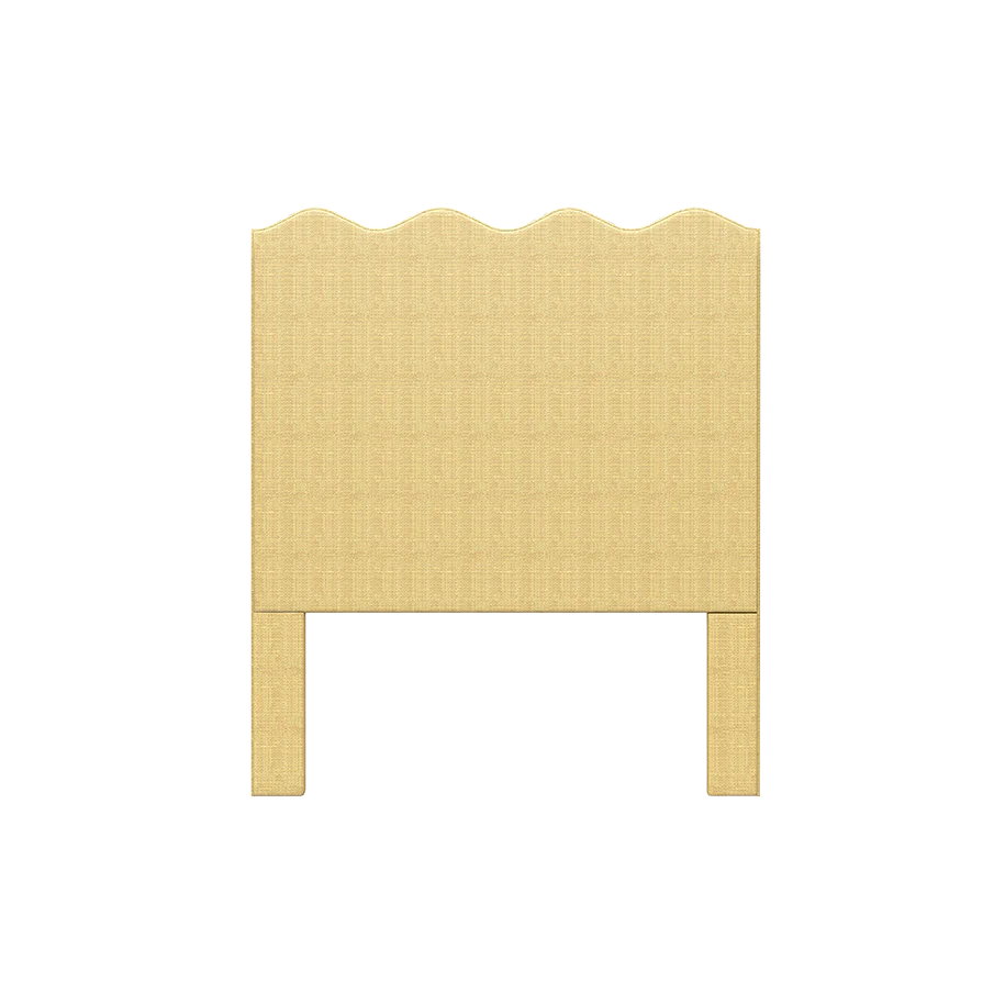 Wave Headboard in Natural Raffia